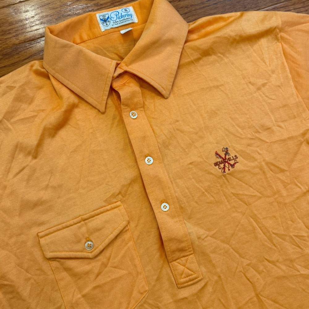 Vintage Pickering Indian Hills Country Club Golf Polo Shirt Fits Mens Large